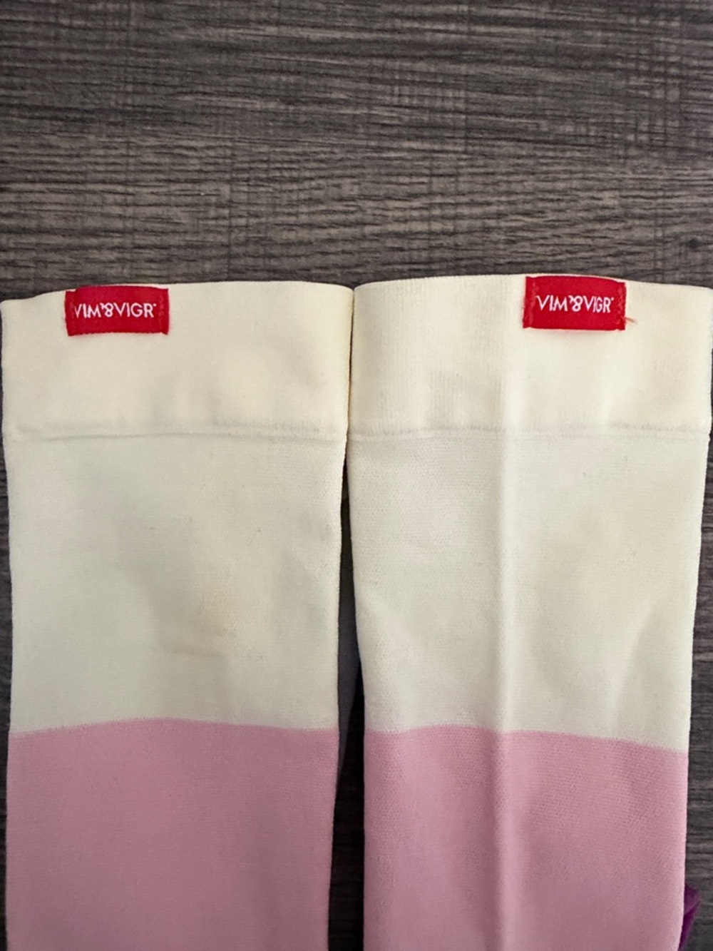 Pink, Gray and Cream Compression Socks - Women's Hosiery